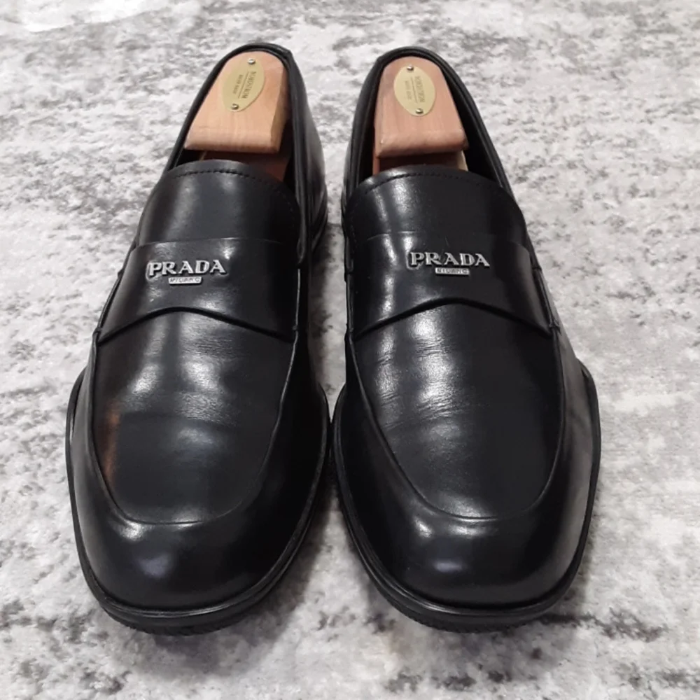 🔥🔥PRADA Men's logo loafers black size 8 US MSRP $695🔥🔥 - Picture 4 of 11